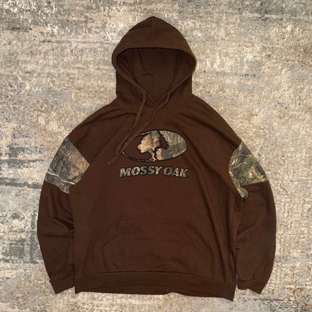Mossy Oak Brown Camo Sweatshirt Size Mens XXL